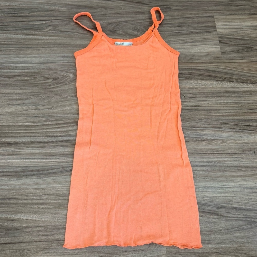 Orange Spaghetti Strap Tank Top Size S